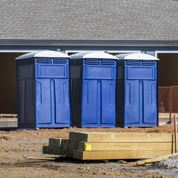 what is the expected delivery and pickup timeframe for the portable toilets in Buckhorn CA